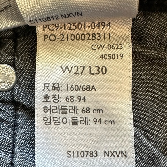 Levi’s 501 Black Denim Jeans Raw Hem Sz 27 - Picture 14 of 14